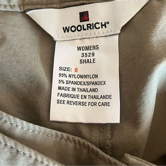 Woolrich Khaki Hiking Adjustable Waist Wrap Skirt Skort Gorpcore Size 8 - Picture 9 of 11